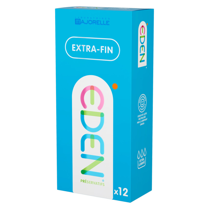 Eden Extra-Fin Latex lubrifié 12 préservatifs