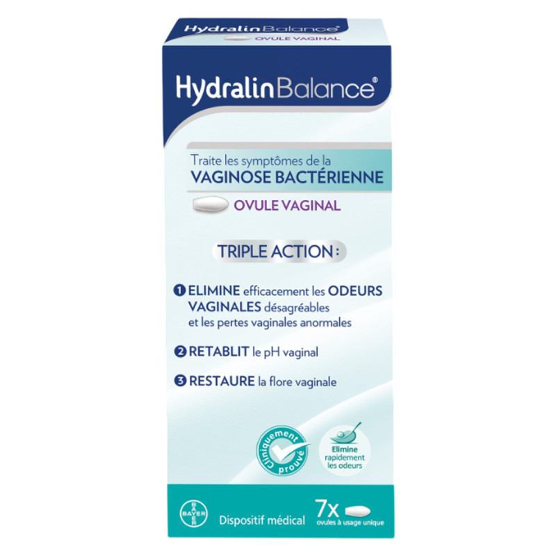 Hydralin Balance Ovule vaginal triple action x7