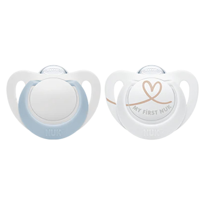 NUK Starlight Sucette en silicone 0-2 mois Bleu 2 pièces