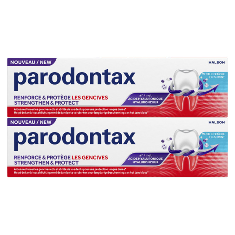 Parodontax Renforce et Protège Gencives Dentifrice menthe fraîche 2x75ml