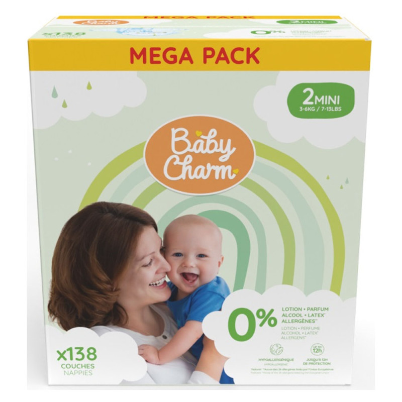 Oxypharm Couches BabyCharm Super dry Nappy mini 3,6kg