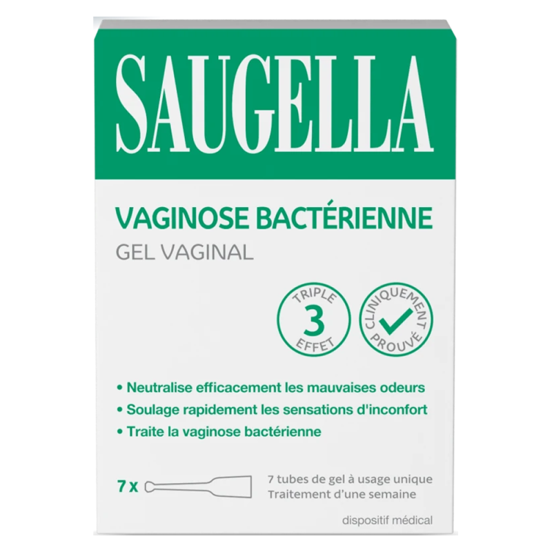 Saugella Gel Vaginal Triple effet Vaginose Bactérienne 7 tubes