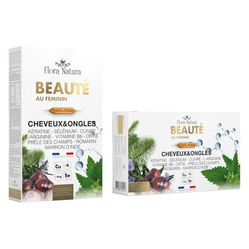 Flora Natura Beauté au Féminin Cheveux et ongles 20x15ml