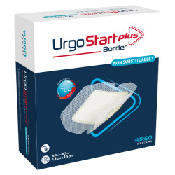 UrgoStart Plus Border 8 x 8cm boîte de 16 pansements