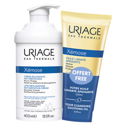 Uriage Xémose Crème relipidante anti-irritations 400ml + Huile lavante 200ml