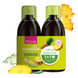 Milical Draineur Ultra Minceur goût ananas lot de 2 x 500ml