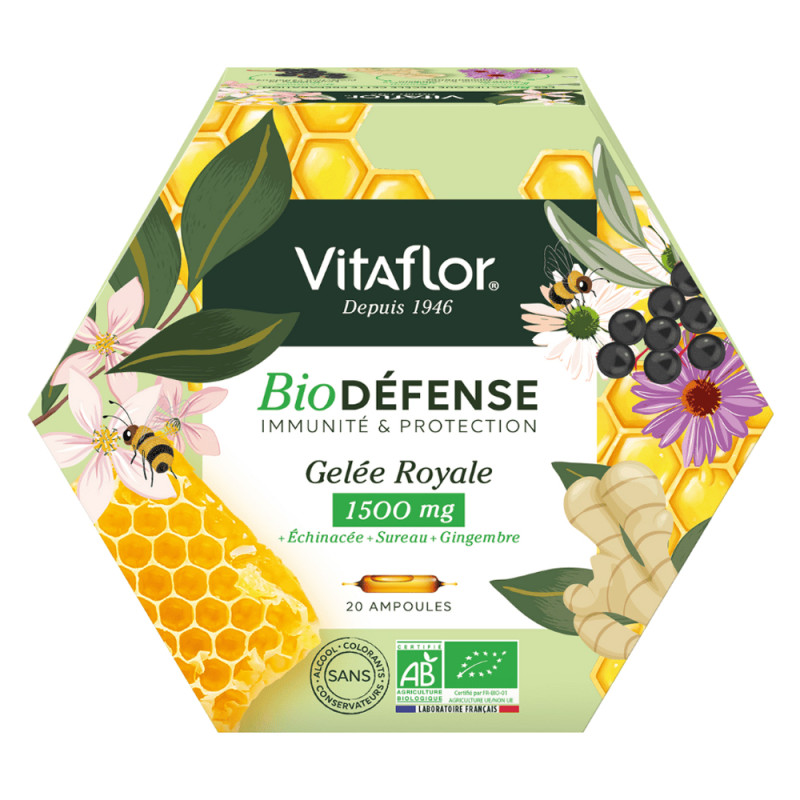 Vitaflor BioDéfense Gelée Royale 1500 mg 20 ampoules