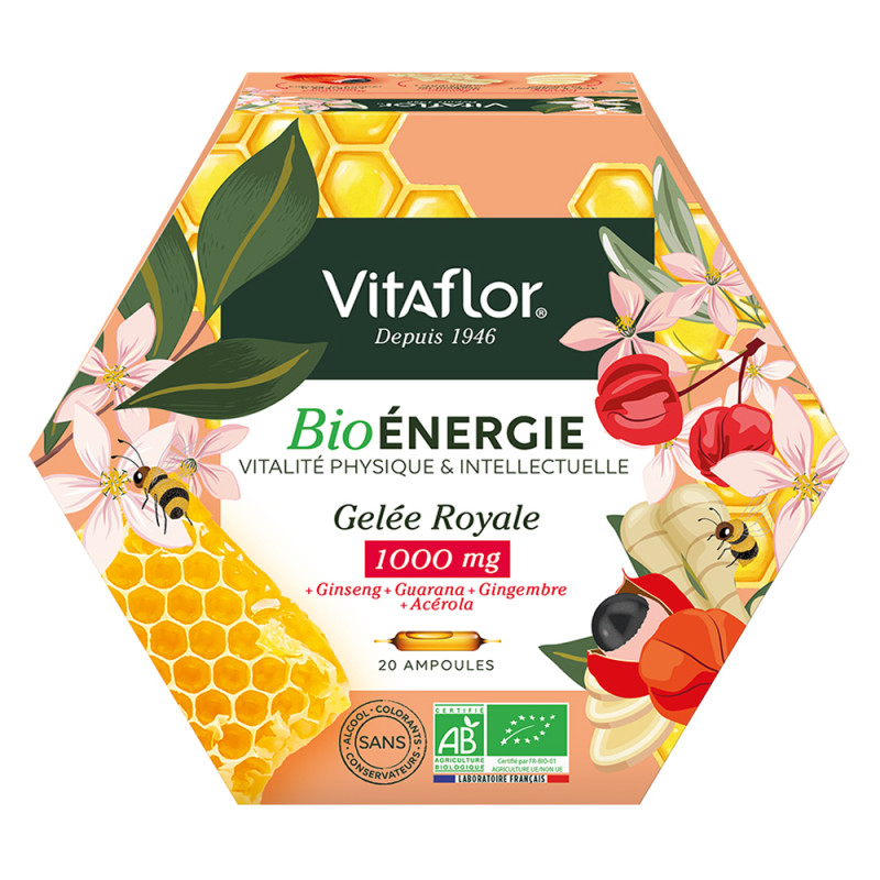 Vitaflor BioÉnergie Gelée Royale 1000 mg 20 ampoules