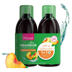 Milical Draineur Ultra Minceur goût thé vert-pêche lot de 2 x 500ml