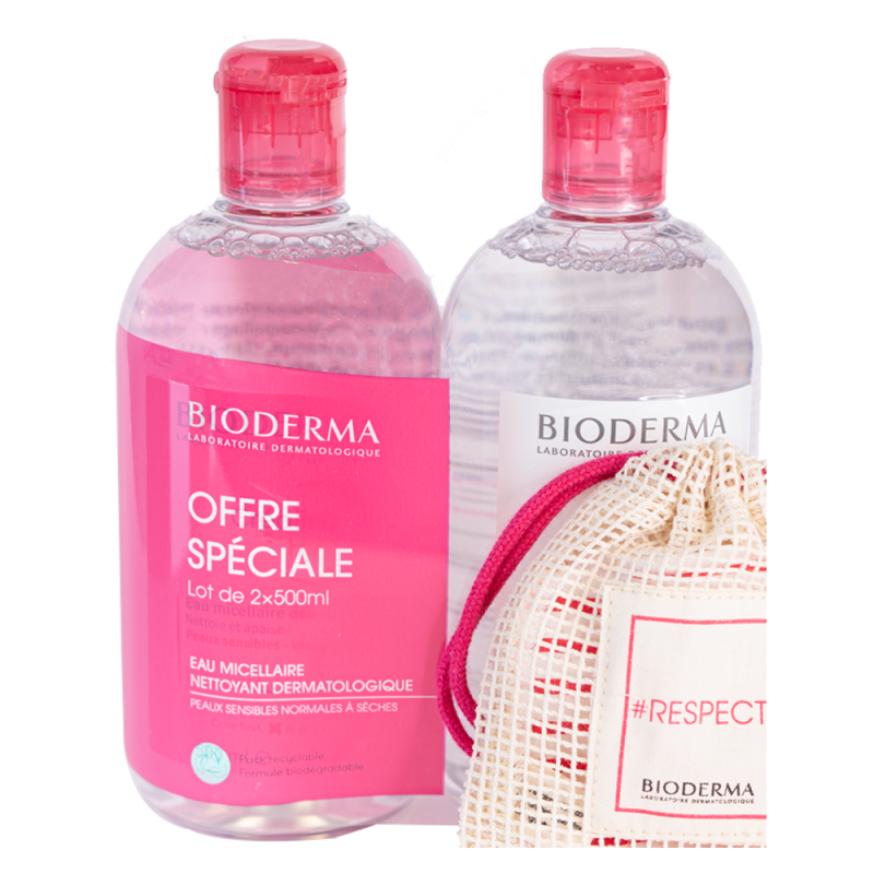Bioderma Créaline H20 L'eau micellaire lot de 2x500ml