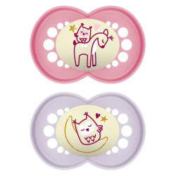 MAM Original Sucettes orthodontiques 16+ mois Planet Lover lot de 2