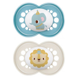 MAM Original Sucettes orthodontiques 18+ mois motifs animaux lot de 2