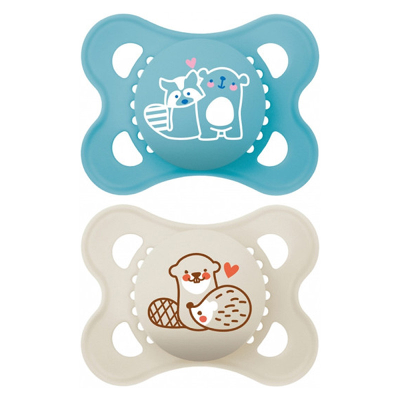 MAM Original Sucettes orthodontiques 2 - 6 mois Planet Love lot de 2