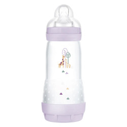 MAM Easy Start Biberon anti-colique 4+ mois Lilas tétine débit 3 - 260ml