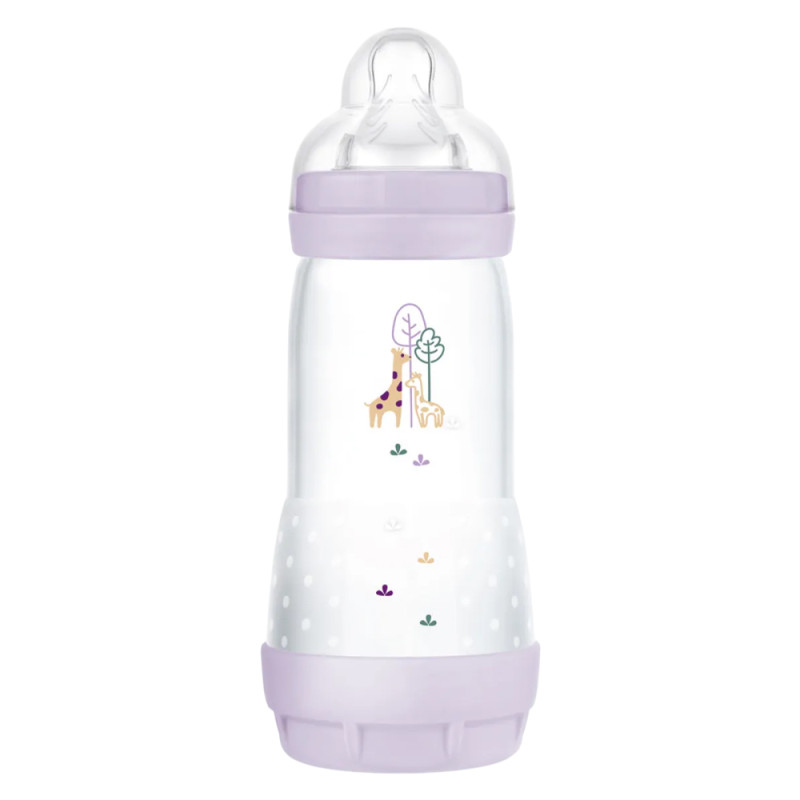MAM Easy Start Biberon anti-colique 4+ mois Lilas tétine débit 3 - 260ml