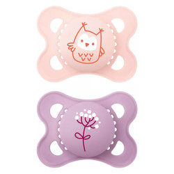 MAM Original Nature 2-6mois chouette & fleur lot de 2 sucettes