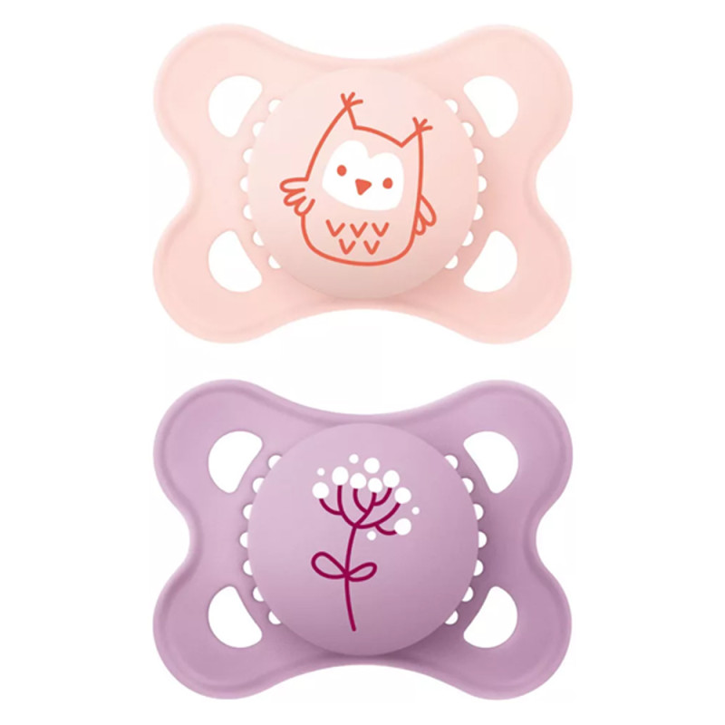 MAM Original Nature 2-6mois chouette & fleur lot de 2 sucettes