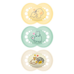 MAM Sucettes Original +18 mois jaune turquoise beige