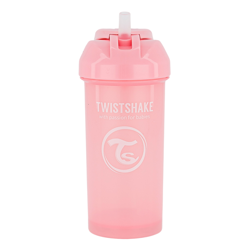 Twistshake Tasse à paille 6 mois+ rose pastel 360ml
