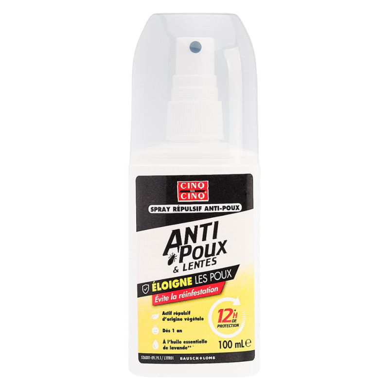Cinq sur Cinq Spray Répulsif anti-poux & lentes 12H 100ml