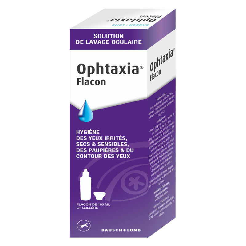 Bausch + Lomb Ophtaxia Solution lavage oculaire 100ml