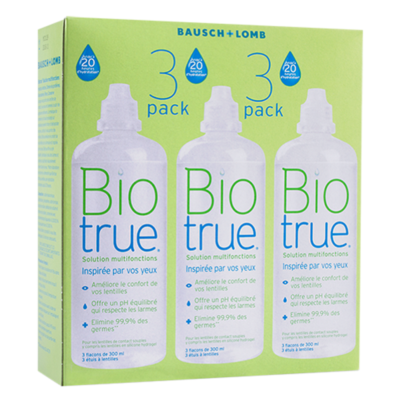 Bausch & Lomb Biotrue Solution multifonctions lot de 3x300ml