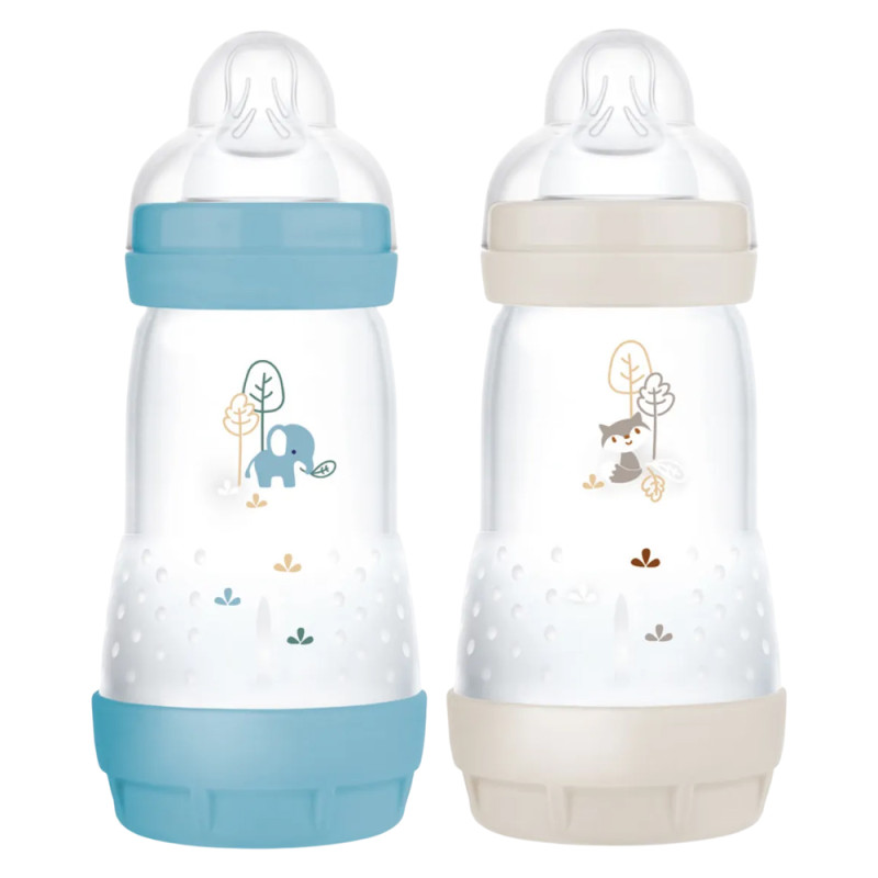 MAM Start Easy Biberon anti-colique tétine débit 2 Océan & Sable 2x260ml
