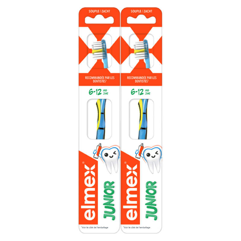 Elmex Brosse à dents Junior 6-12 ans lot de 2
