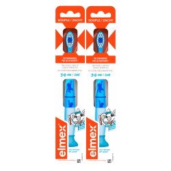 Elmex Brosse à dents Enfants 3 à 6 ans Souple lot de 2