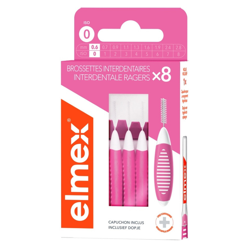 Elmex Brossettes interdentaires Rose 0.6mm taille 0 - 8 unités