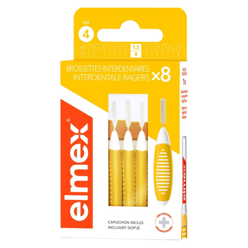 Elmex Brossettes interdentaires Jaune 1.3mm taille 4 - 8 unités
