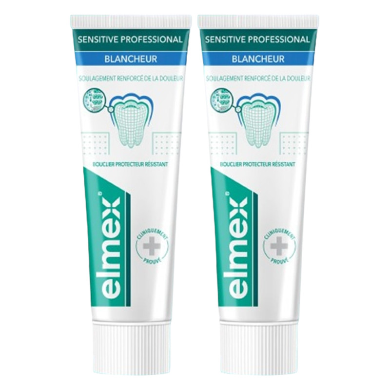 Elmex Sensitive Professional Blancheur Dentifrice lot de 2x75ml