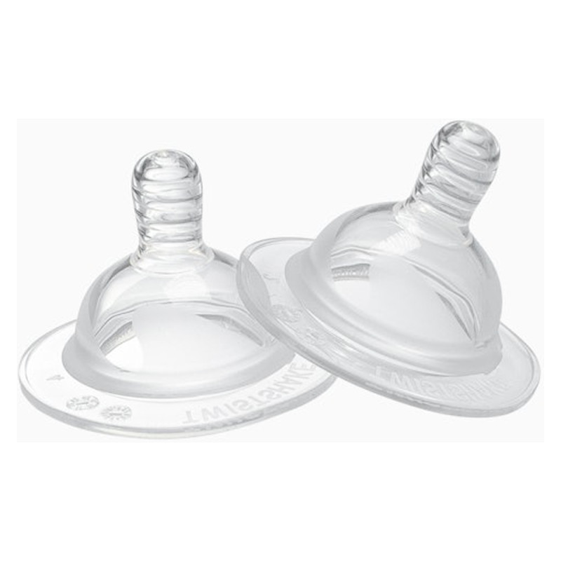 Twistshake Tétine anti-coliques débit S 0 mois+ lot de 2