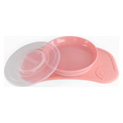 Twistshake Click-Mat Mini + Assiette 6 mois+ Rose