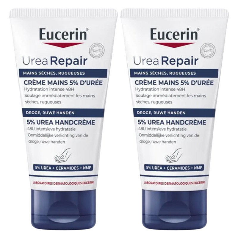 Eucerin UreaRepair Plus Crème mains 5% d'urée lot de 2x75ml