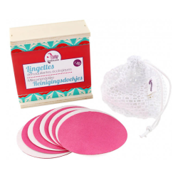 Lamazuna coffret 10 lingettes démaquillantes lavables & filet de lavage