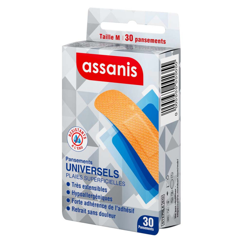 Assanis Pansements Universels 30 unités