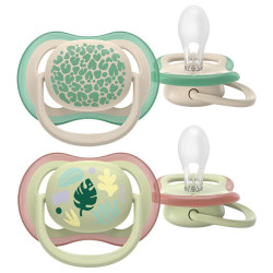 Avent Pacifier Ultra Air Sucettes orthodontiques mixte vert 6 - 18 mois lot de 2