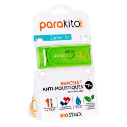 Parakito Junior 3+ Bracelet Anti-moustiques rechargeable Caméléon + spray 30ml