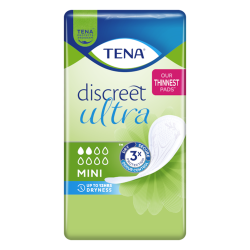 Tena Discreet Ultra Mini 20 Serviettes pour fuites urinaires