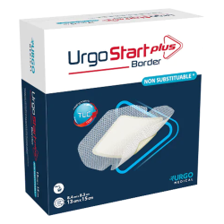 UrgoStart Plus Border 8cm x 8cm 16 pansements adhésifs
