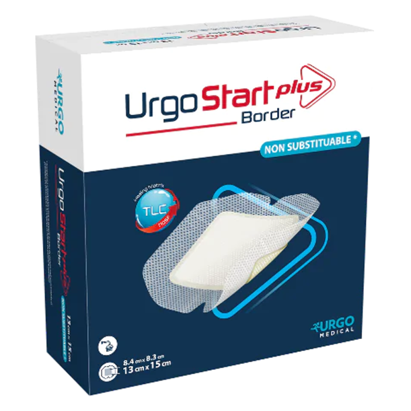 UrgoStart Plus Border 8cm x 8cm 16 pansements adhésifs
