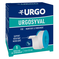 UrgoSyval Rouleau de Sparadrap Résistant blanc 2,5cm x 5m