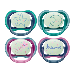 Avent Ultra Air Nighttime 2 sucettes orthodontiques 6-18 mois