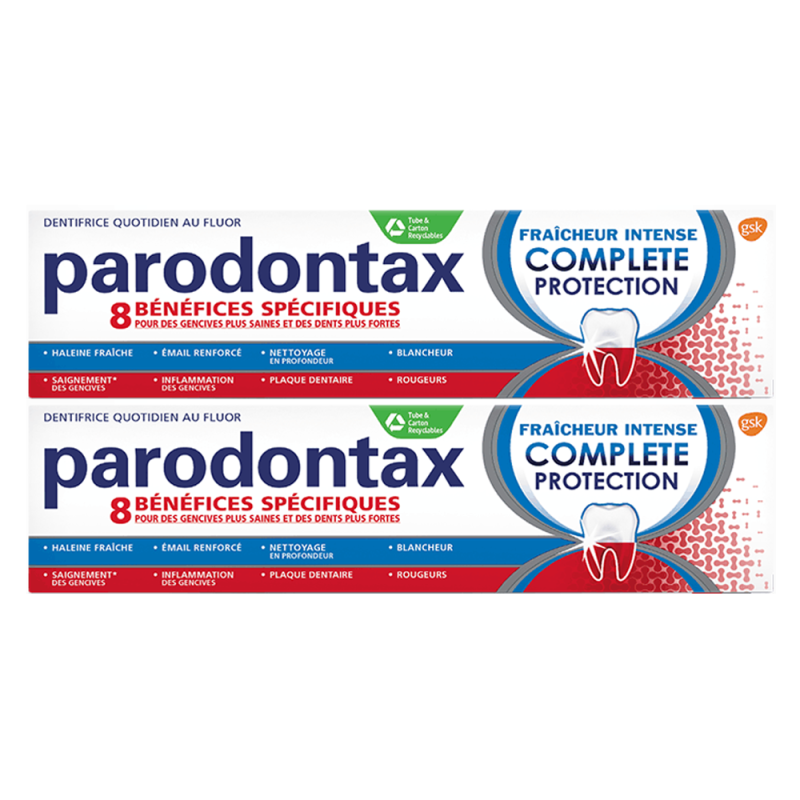 Parodontax Dentifrice Fraîcheur Intense lot 2x75ml