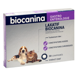 Biocanina GastroEntérologie Laxatif chien chat 30 comprimés