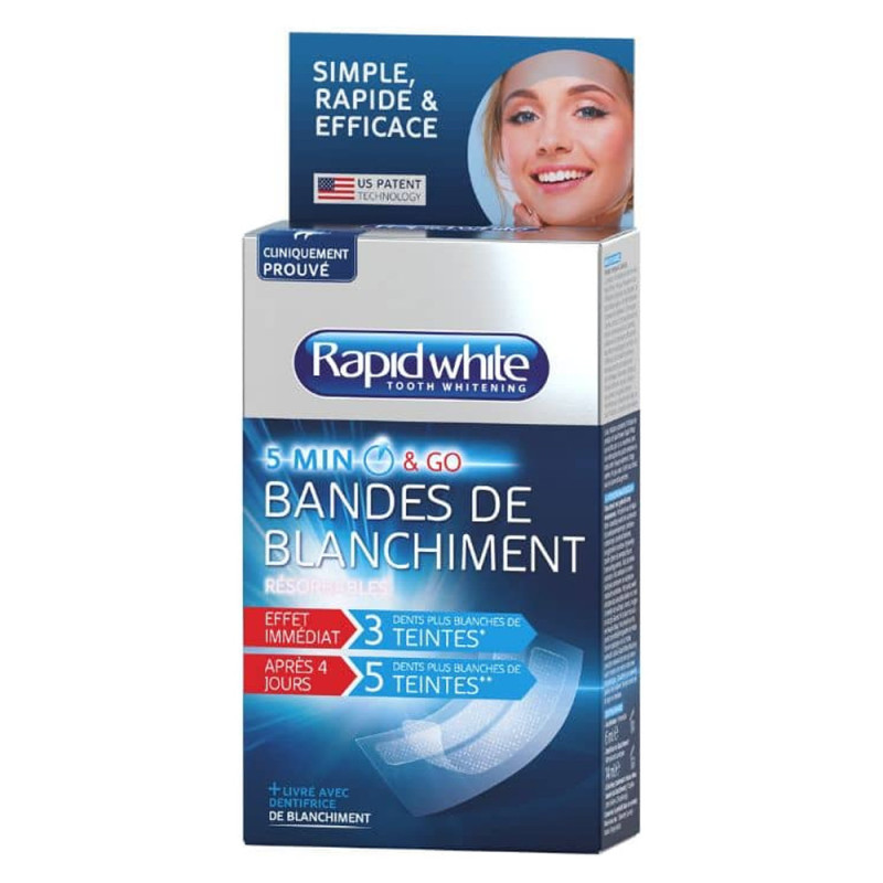 Rapid White Bandes de blanchiment express 5 minutes