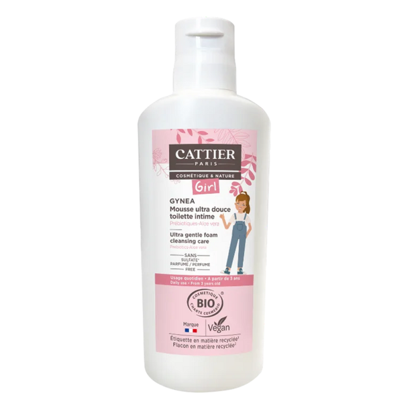 Cattier Girl Gynea Mousse ultra douce toilette intime bio 150ml