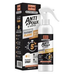 Cinq Sur Cinq Solution Flash 5mn Anti-poux & lentes 150ml