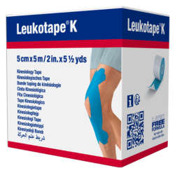 Leukotape K Bande Taping de Kinésiologie 5cm x 5m Bleu